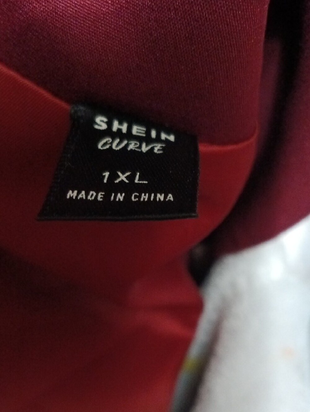 SHEIN Cropped Blazer Jacket Women 1XL Wine Red Tailored Notch Lapel - Picture 5 of 6